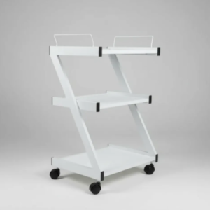 Mesa rodante en Z de 3 estantes